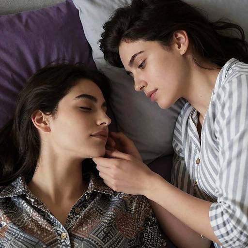 Intimate Moment Between Two Women