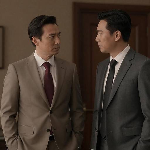 Dimly Lit Confrontation Between Two Men