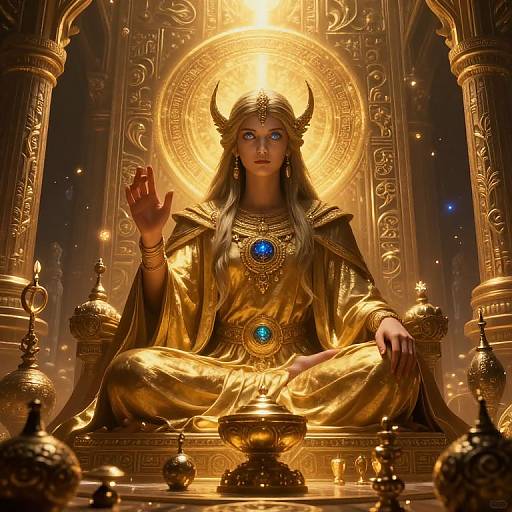 Savras the Cosmic Seer in Temple