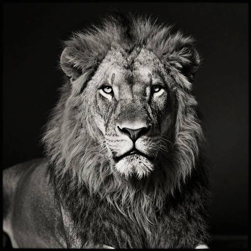 Karsh-Style Lion with Goonies Monster