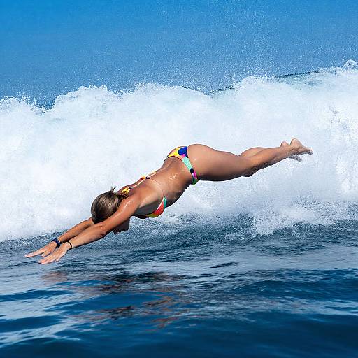 Dynamic Asymmetrical Bikini Dive