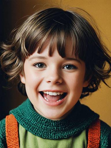 Happy Child in Pascal Costume Close-Up