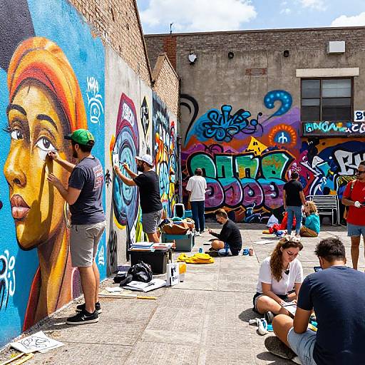 Vibrant Outdoor Urban Art Hub