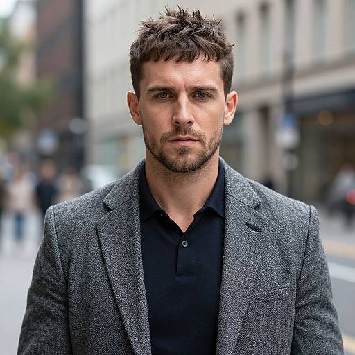 Stylish European Man in Urban Portrait