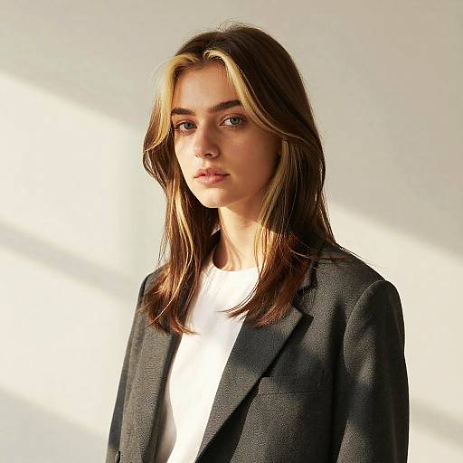 Two-Tone Hair Fashion Portrait