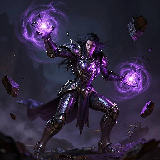 Warforged Female Mage Casting Spell