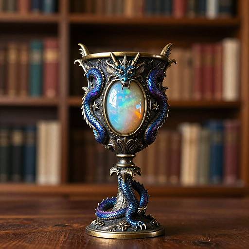 Realistic Blue and Purple Dragon Decor