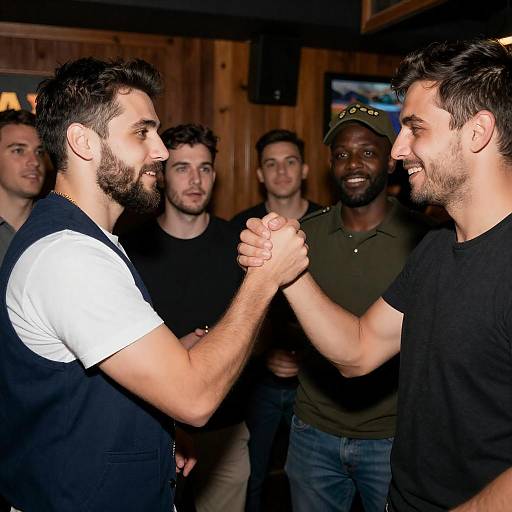 Celebration in a Cozy Bar Atmosphere