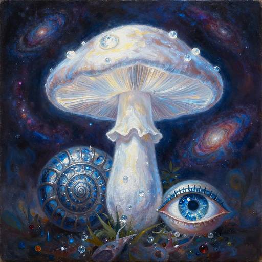 Mystical Oil Painting Honoring Nuit