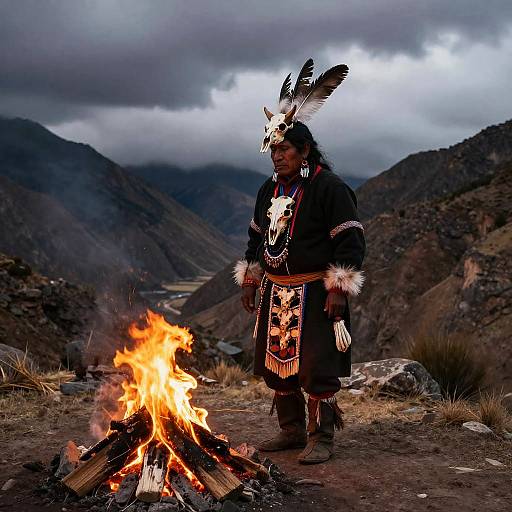 Quechua Mountain Healer in Canyon