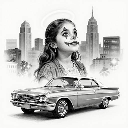 Hopeful Clown Girl with Lowrider