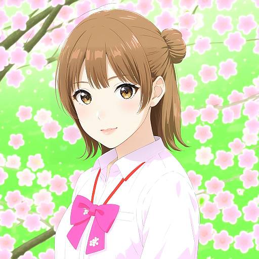 Illustration of Hanami ume, gakuen idolmaster in the style of Kageshio (276006)