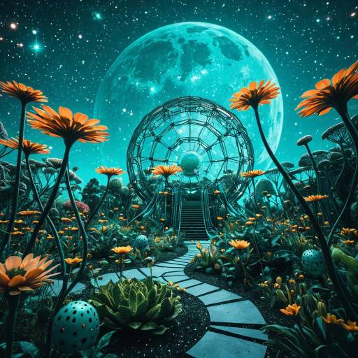 Surreal Sci-Fi Botanical Garden Render Surreal Sci-Fi Botanical Garden Render