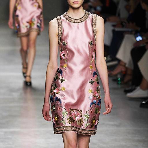 Elegant Pink Gucci Runway Dress