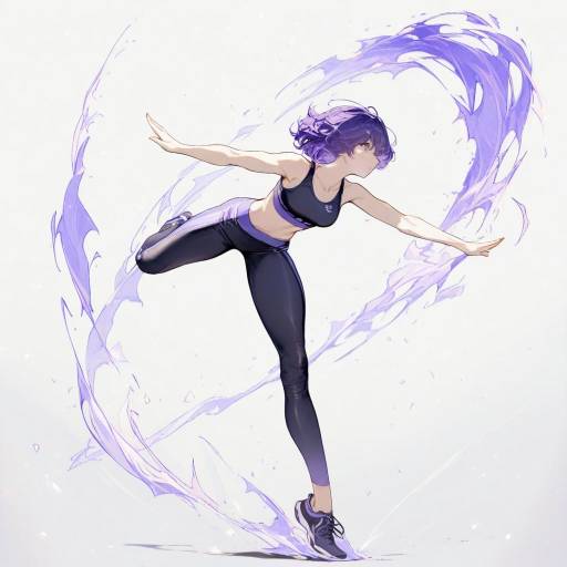 Dynamic Freckled Girl in Motion
