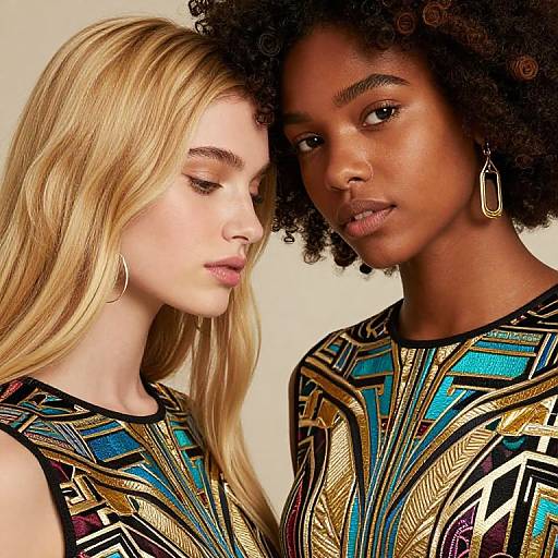 Art Deco Style Clothing Close-Up