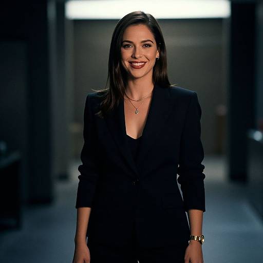 Cinematic Portrait of Woman in Business Suit