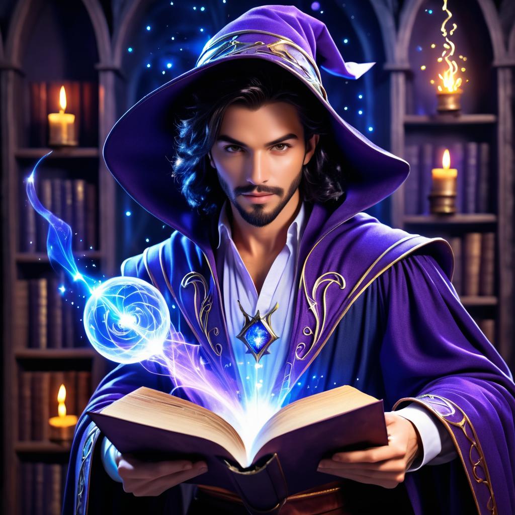 Enchanting Wizard Emerges from Spellbook