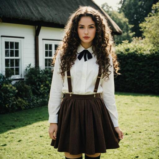 Young Woman in Cottagecore Outfit Outdoors