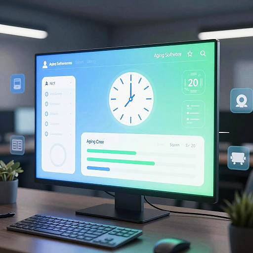 Futuristic Aging Software Interface