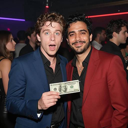 Nightclub Encounter: Two Men in Action