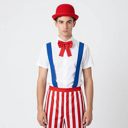 Man in Red, White, and Blue Outfit