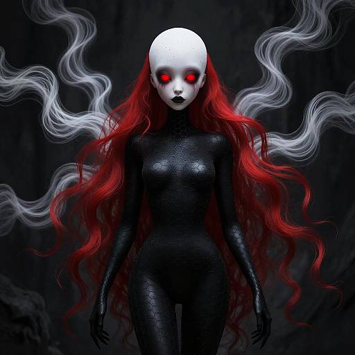 Gothic Surreal Red-Haired Specter