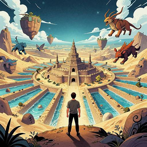 Timeless Floating Realm with Fort