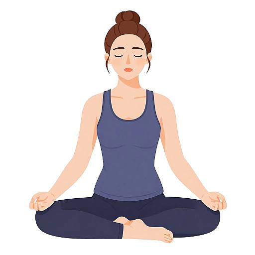 Young Woman Meditating for Stress Relief