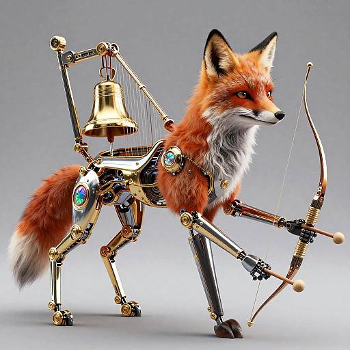 Stippled Chrome Fox Bard Automaton