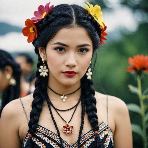Elegant Oppana Costume Portrait of a Girl