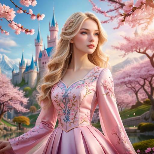 Ethereal Beauty Among Cherry Blossoms
