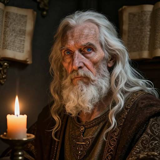 Super-Realistic Sage Portrait in Renaissance Style