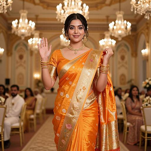 Radiant Bride in Vibrant Saree