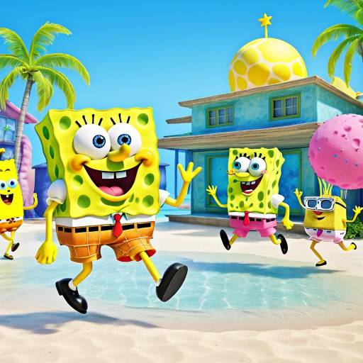SpongeBob SquarePants Moonwalking in Bikini Bottom