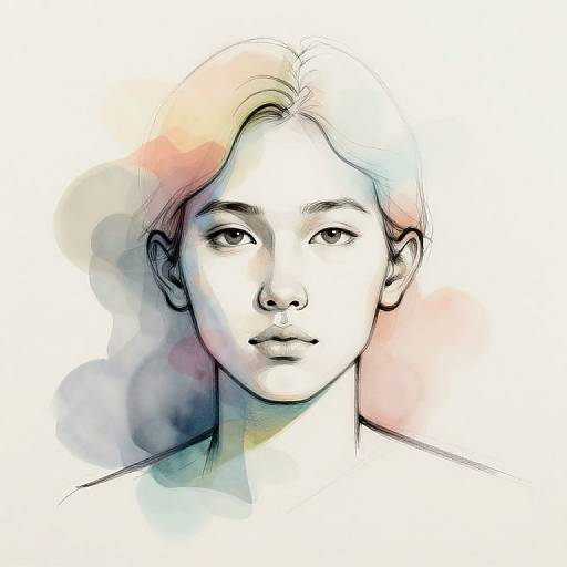 Abstract Portrait with Sketch and Color Diffusion