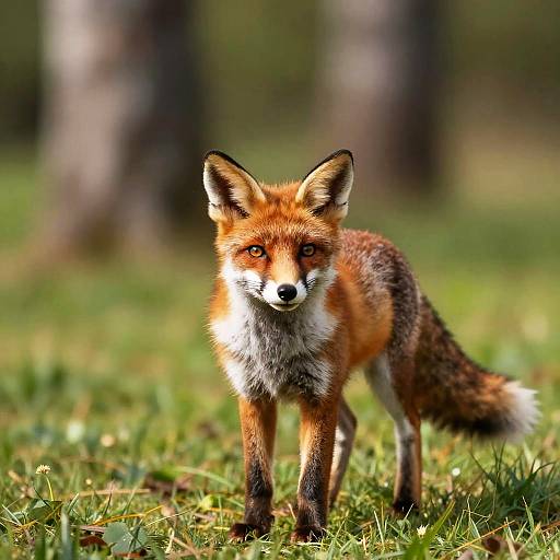 Playful Red Fox Kit Park Portrait