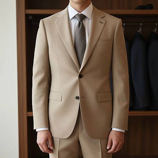 Man in Tan Formal Suit