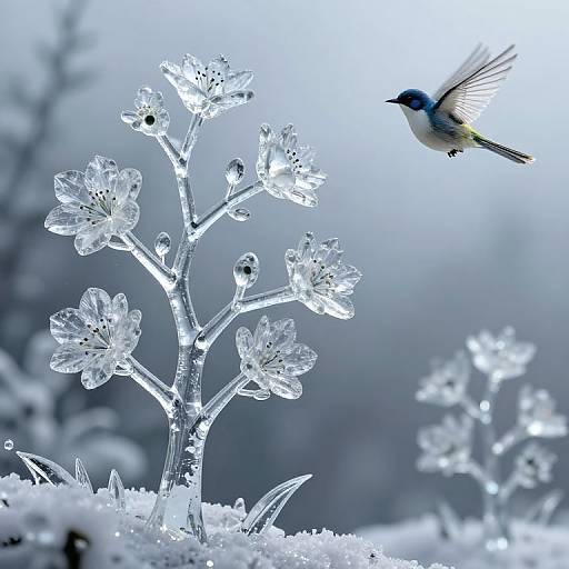 Crystalline Glass Trees with Reverse Songbirds