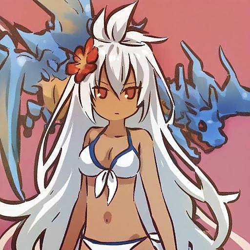Illustration of Zooey (granblue fantasy), granblue fantasy in the style of Hitec