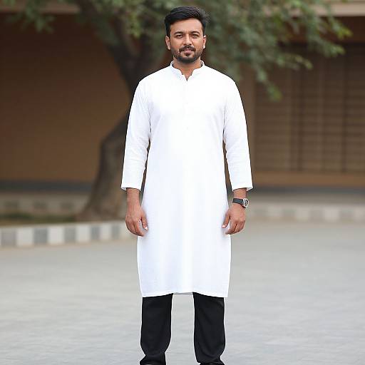 Man Posing in Shadi Kurta Outfit