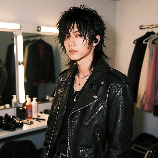 Glam Rock Shaggy Cut Portrait