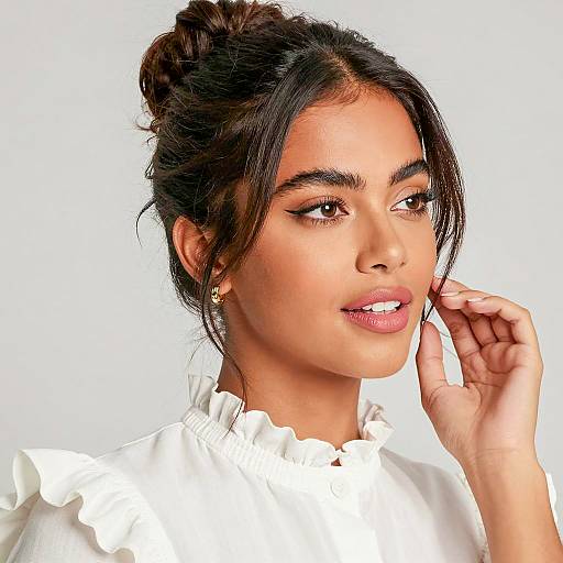 Elegant Portrait of a Woman in Blouse