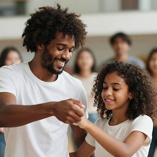 Realistic Couple Dancing, Holding Hands