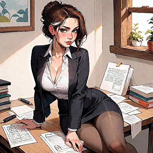 Mature Businesswoman in Office Setting