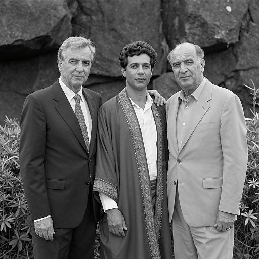 Black and White Portrait of Three Men