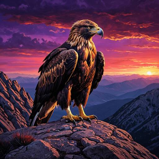 Golden Eagle at Twilight Summit