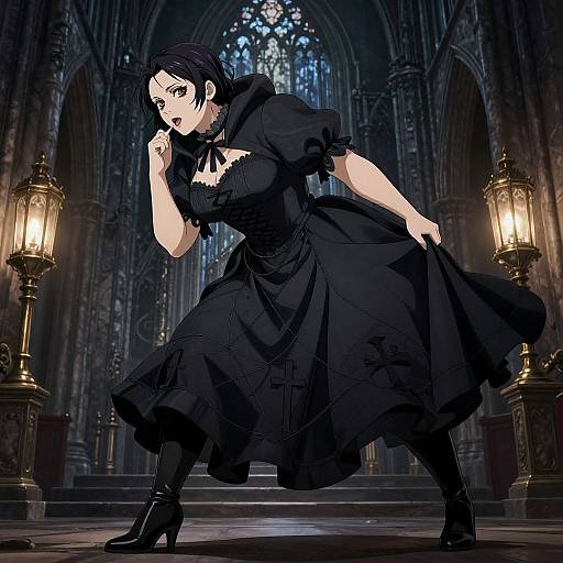 Gothic Dark Gray Riding Hood