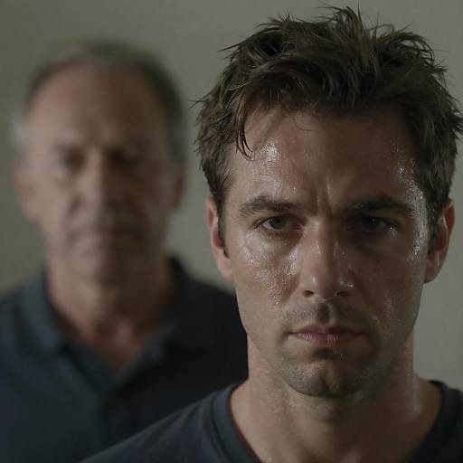 Intense Close-Up of Two Men