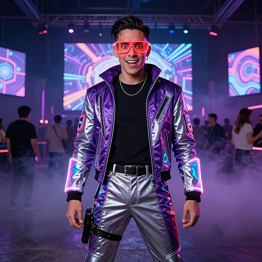 Futuristic Cyberpunk Party Man